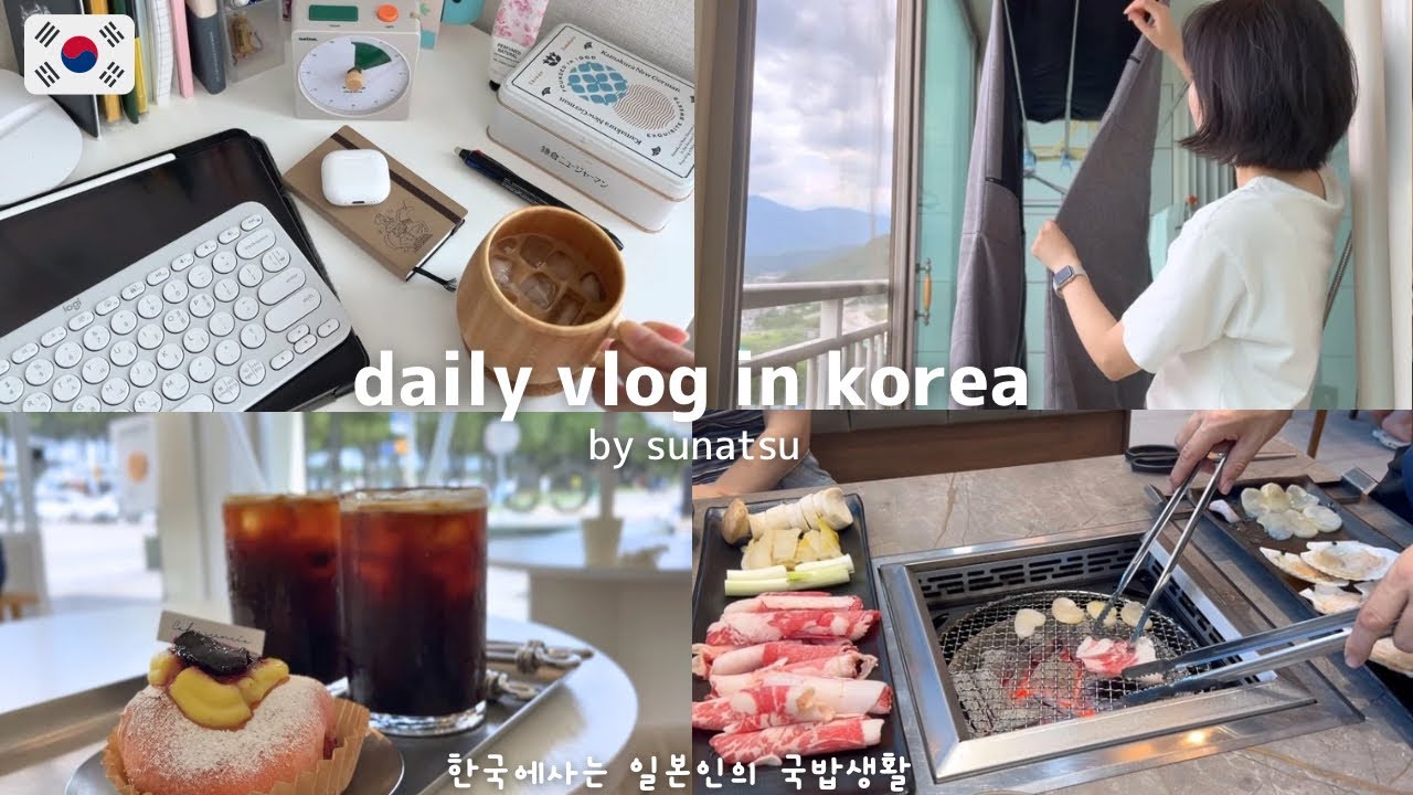 【vlog】ソファカバーを洗濯してぼっち飯した主婦の日常、韓国人旦那おまけトーク｜韓国に住む日本人の日常
