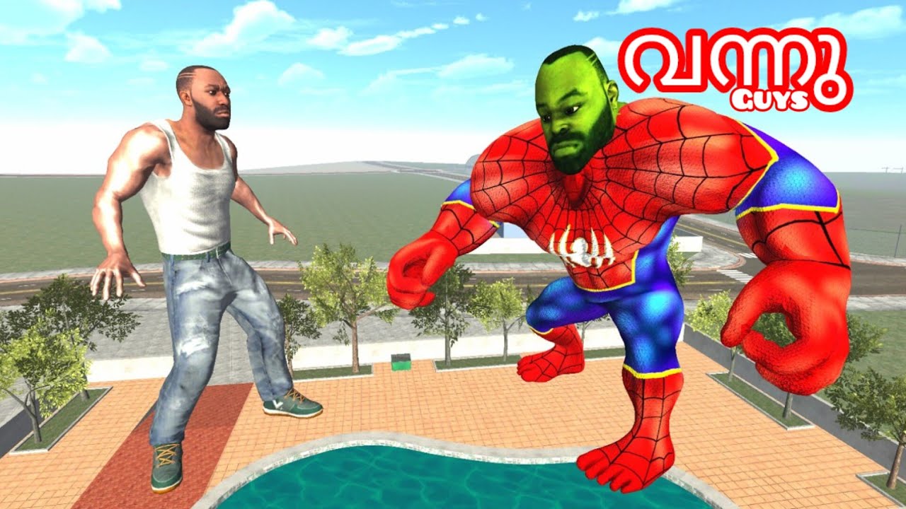 വാടാ Franklin Fight Spiderman Hulk in Indian Bike Driving 3D IN Malayalam