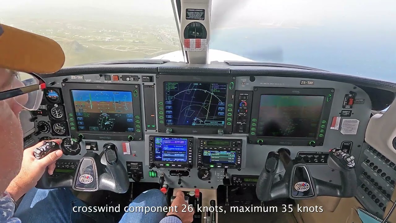 Extreme conditions - landing a Piper Meridian with strong crosswind!