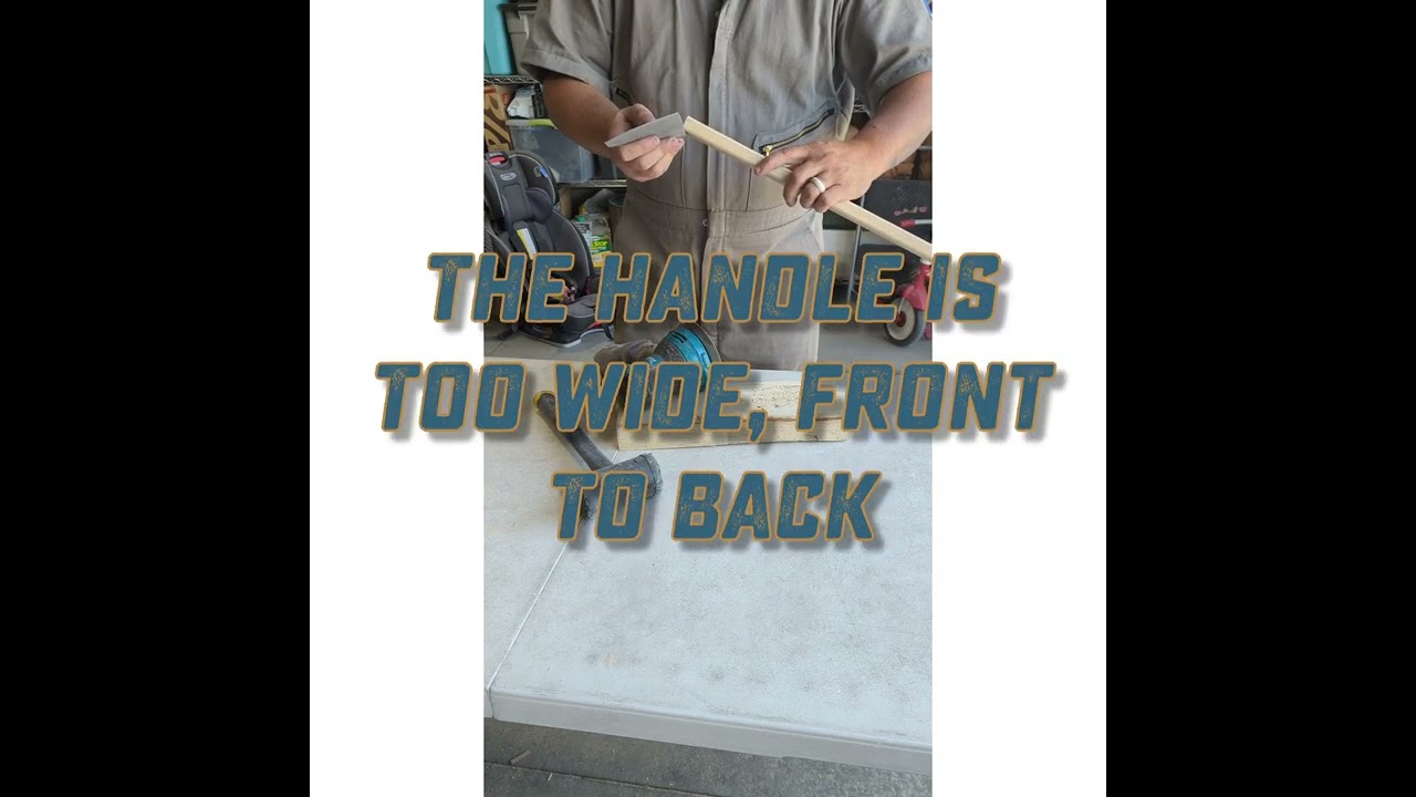 Replacing a broken handle on an Infinty Axe. Now with Commentary.