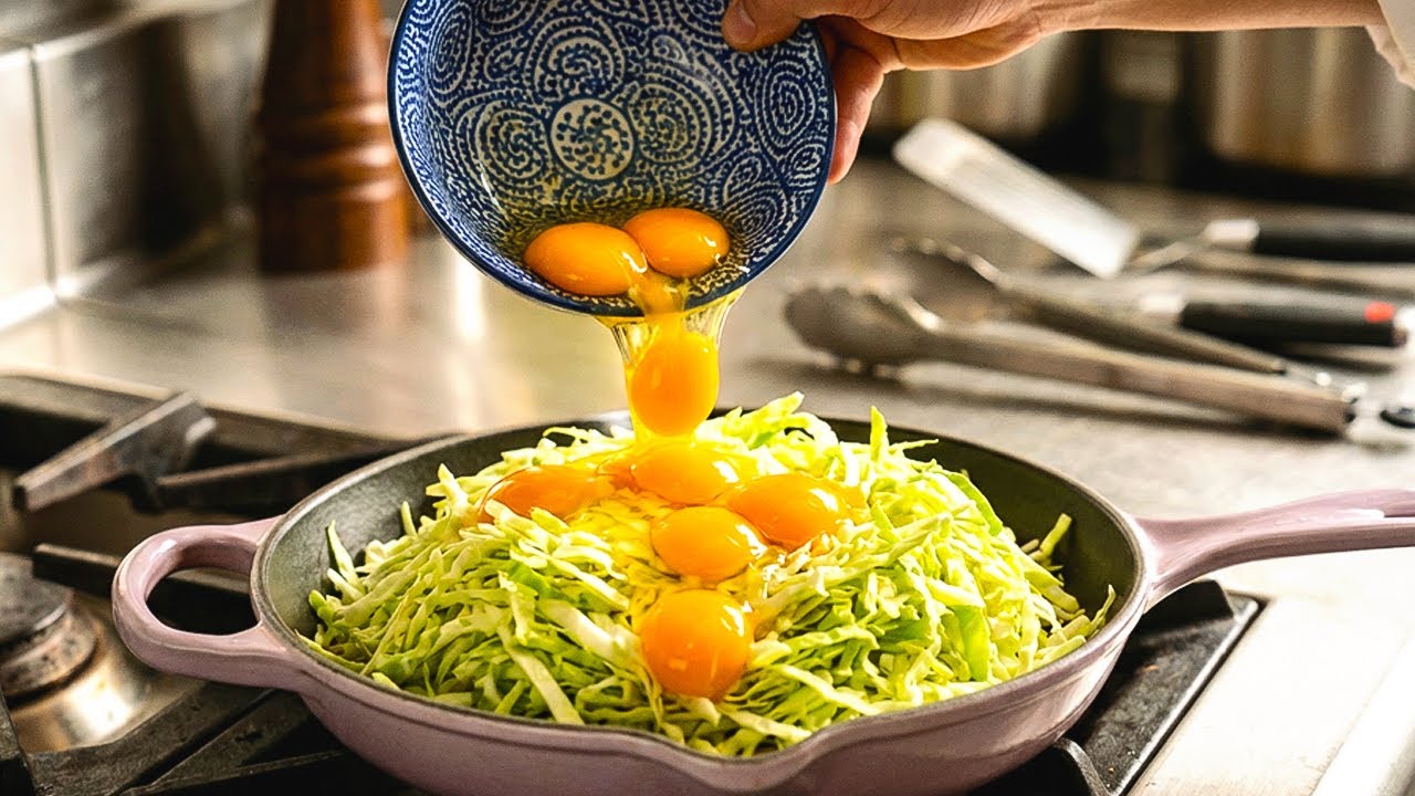 Dieses Kohl-Eier-Rezept ist so lecker! Ich mache es 3 Mal pro Woche!