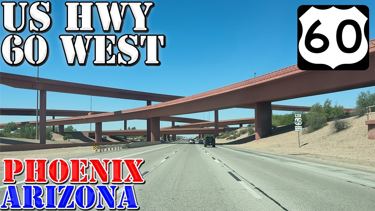 US 60 West - Superstition Freeway - Phoenix - Arizona - 4K Highway Drive