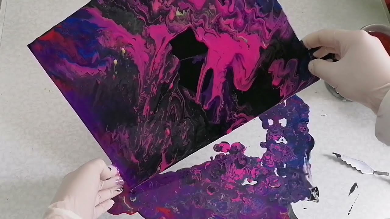 Peinture acrylique # abstract plus musique calme et douce 🏝️🥰