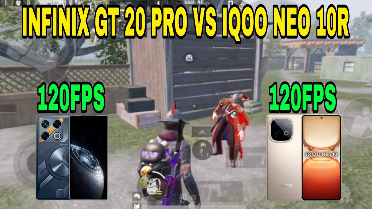 INFINIX GT 20 PRO 120FPS VS IQOO NEO 10R 120FPS TDM CHALLENGE BGMI
