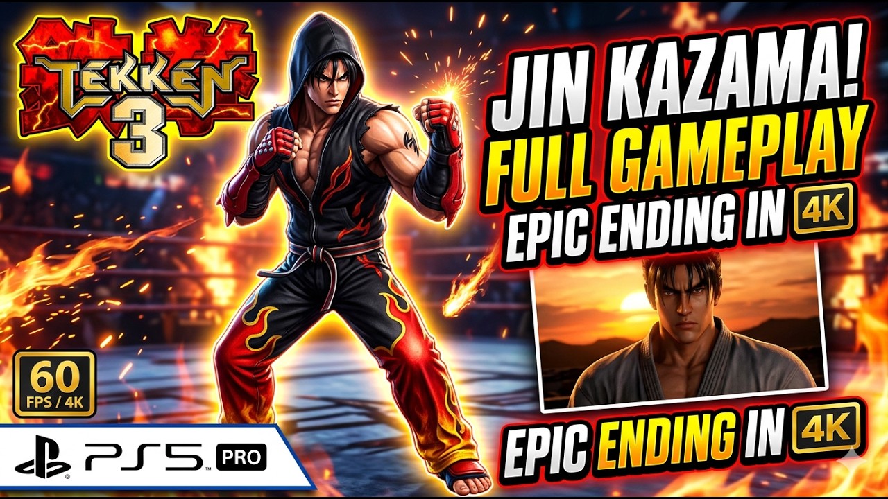 Tekken 3 PS5 Gameplay: Jin Kazama Walkthrough & True Ending