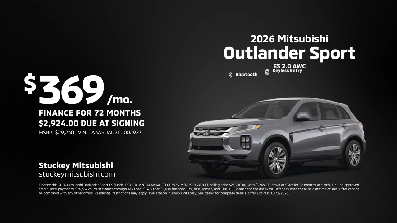 Mitsubishi Outlander Sport 01/24/2026 6807192