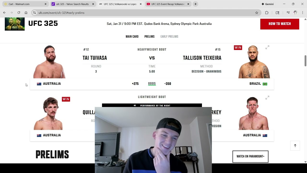 UFC 325 Post Fight Results And reactions - WTF Was that???