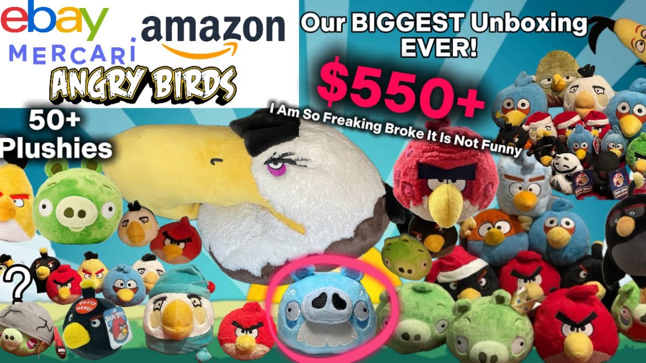 $550+ Angry Birds Plush Unboxing! (Our Biggest Unboxing EVER!)