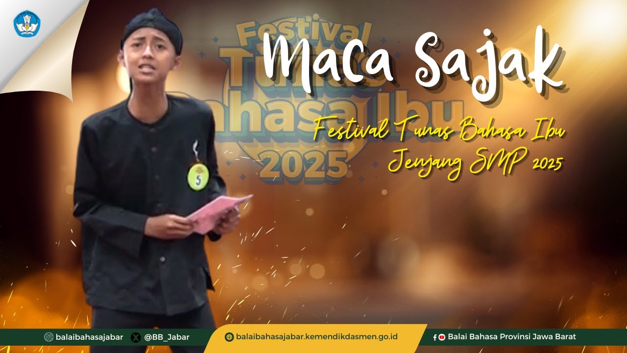 Pemenang I Maca Sajak Kategori Putra Jenjang SMP, FTBI Jawa Barat 2025