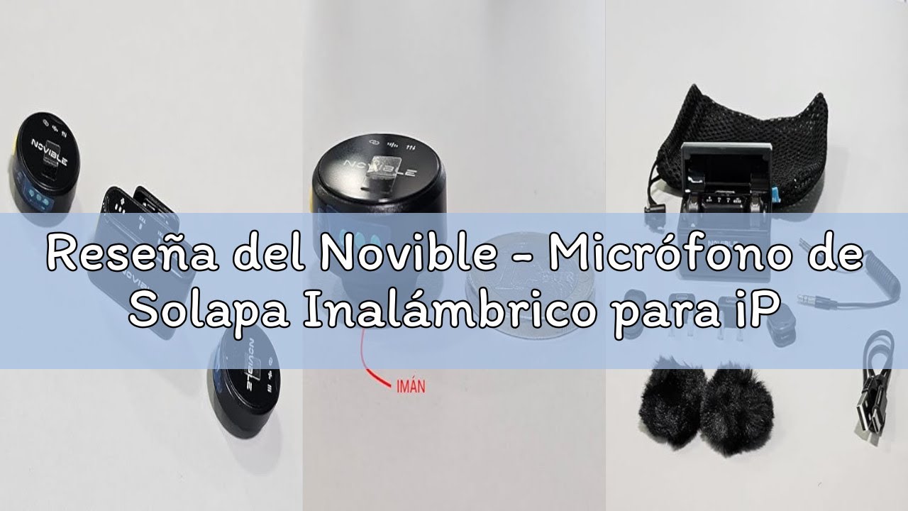 Reseña del Novible - Micrófono de Solapa Inalámbrico para iPhone, Android, Cámara, PC - Lavalier con
