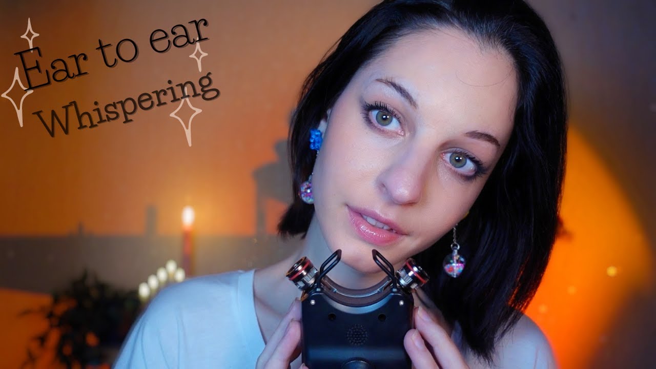 ASMR Ear to ear Whispering (ramble) ~sensitive Tascam mic💕💕