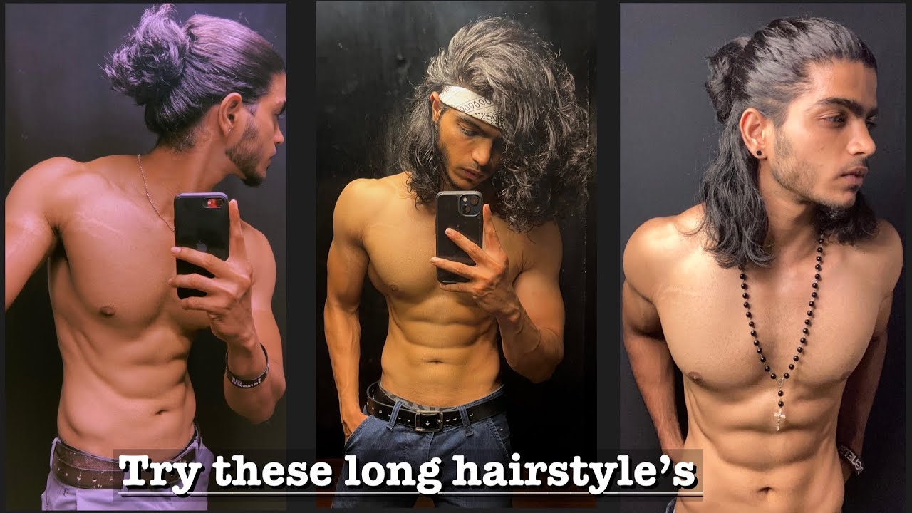 5 Trending long Hairstyle tutorial for men by Dhanush amin.
