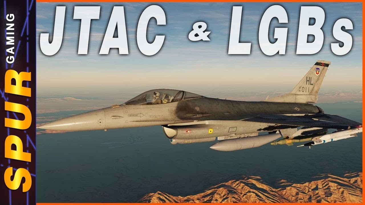 Работа с ИИ JTAC и применение авиабомб с лазерным наведением на F-16: DCS 2024