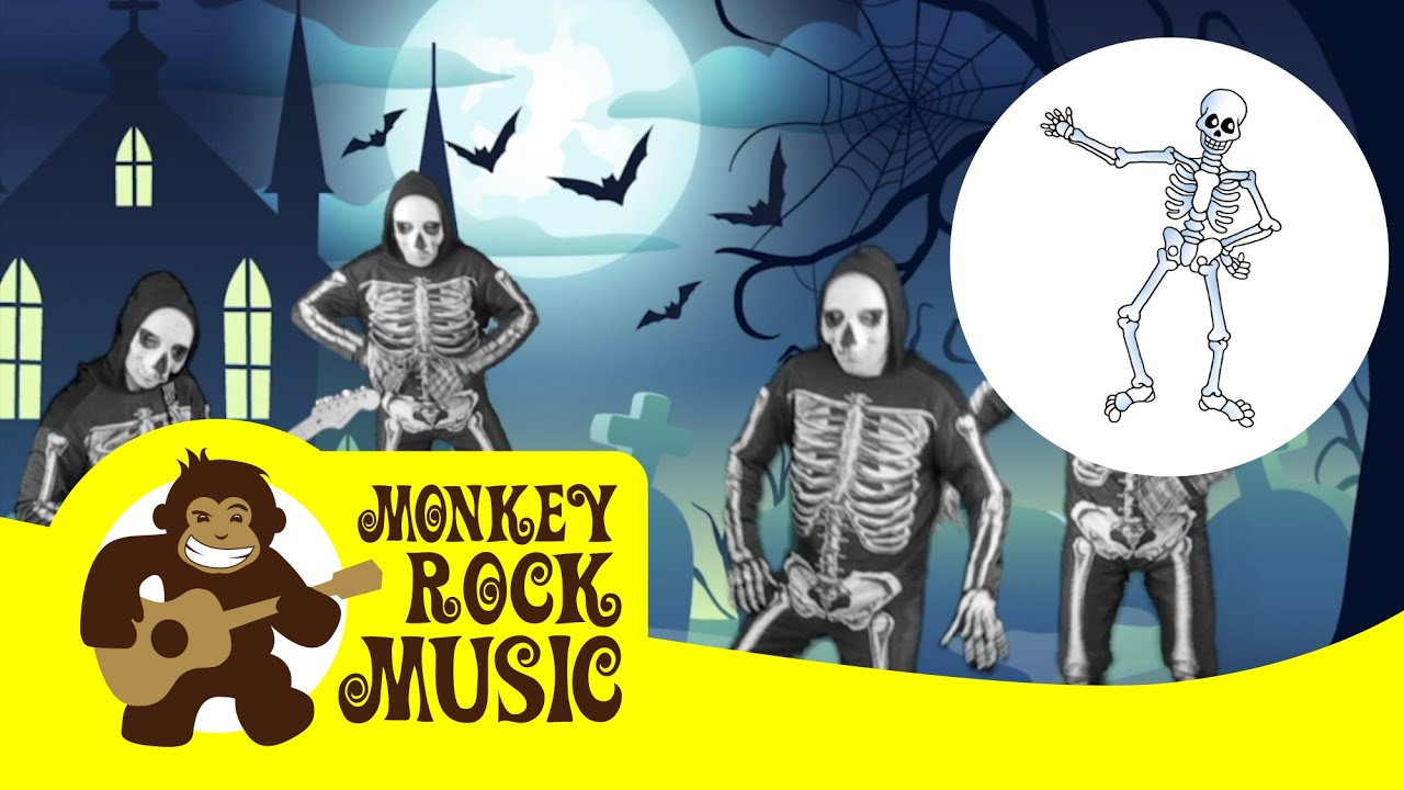 Skeleton Dance | Monkey Rock Music | Kids Dance Songs & Nursery Rhymes