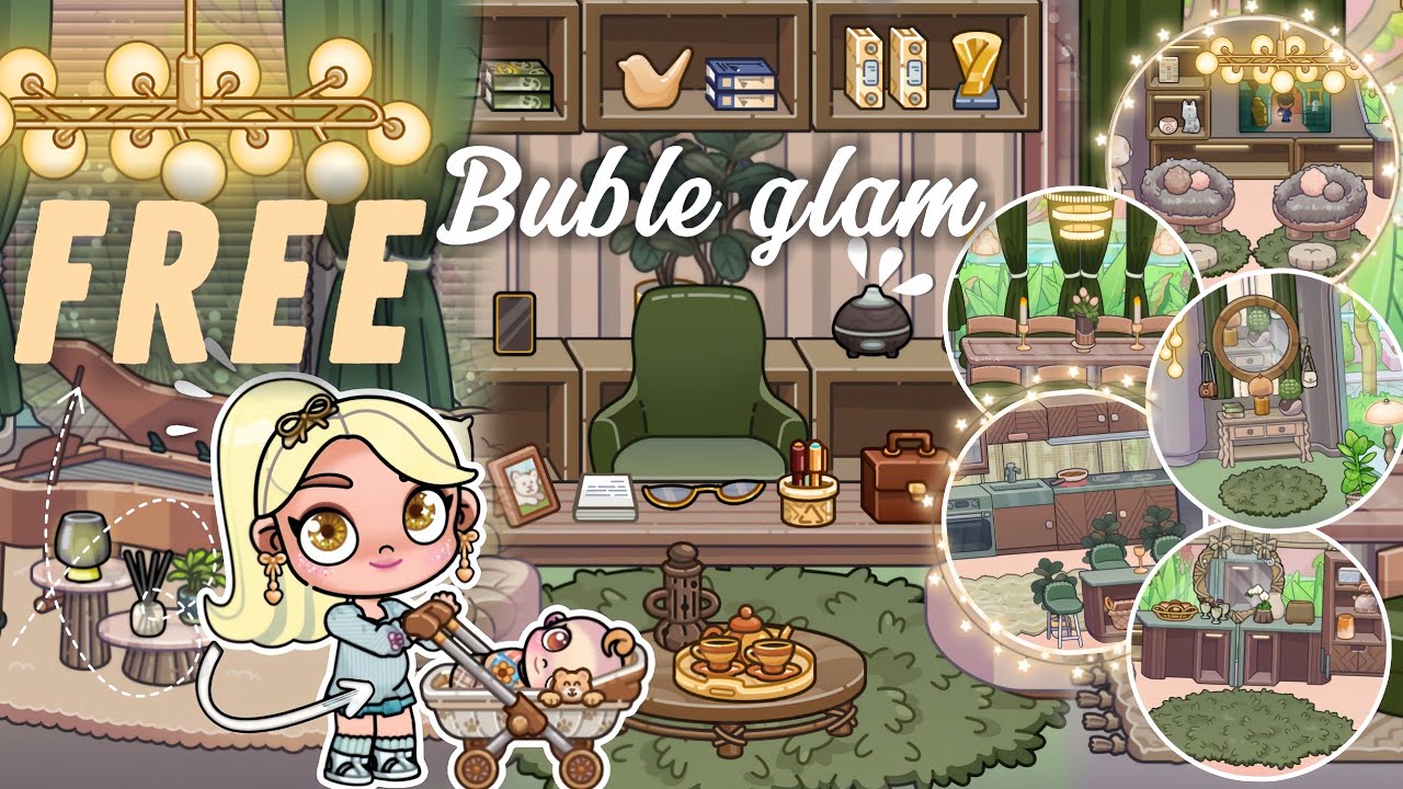 Free ideas for green home (Buble glam) AVATAR WORLD ♡ HOUSE DESIGN IDEAS 