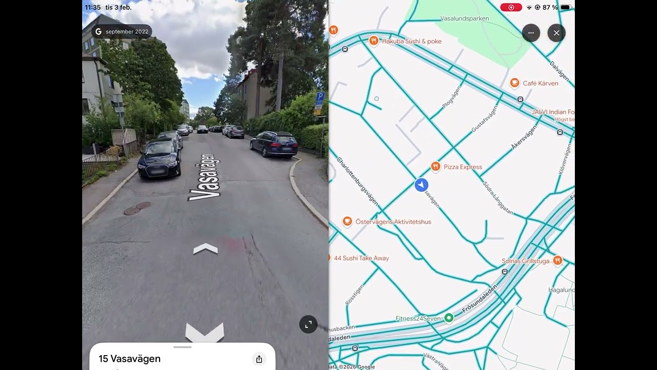 Google Street View - Visiting All Streets in Solna Stad (Part 10)