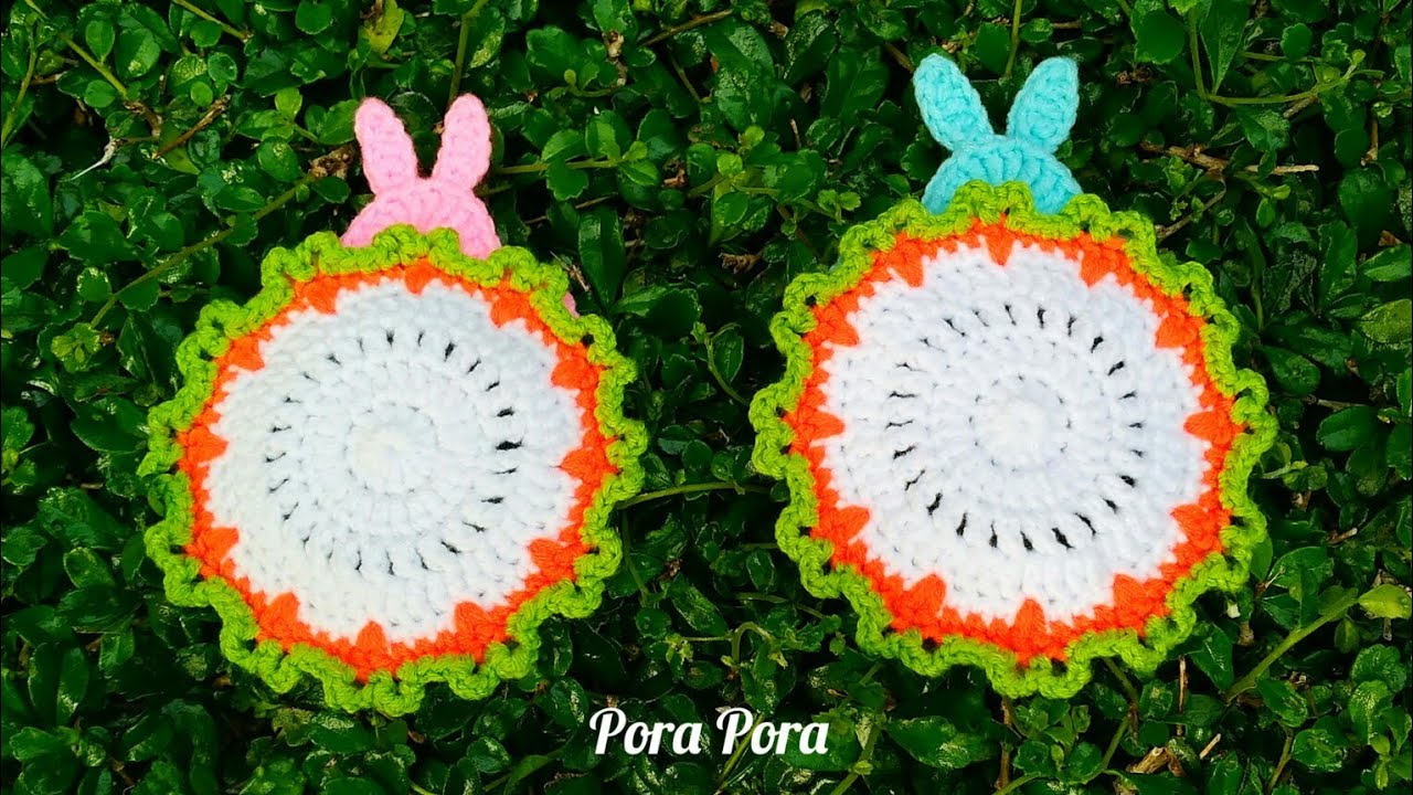 Crochet Easter Coaster I Crochet Bunny Rabbit Coaster I Crochet Easter Decorations