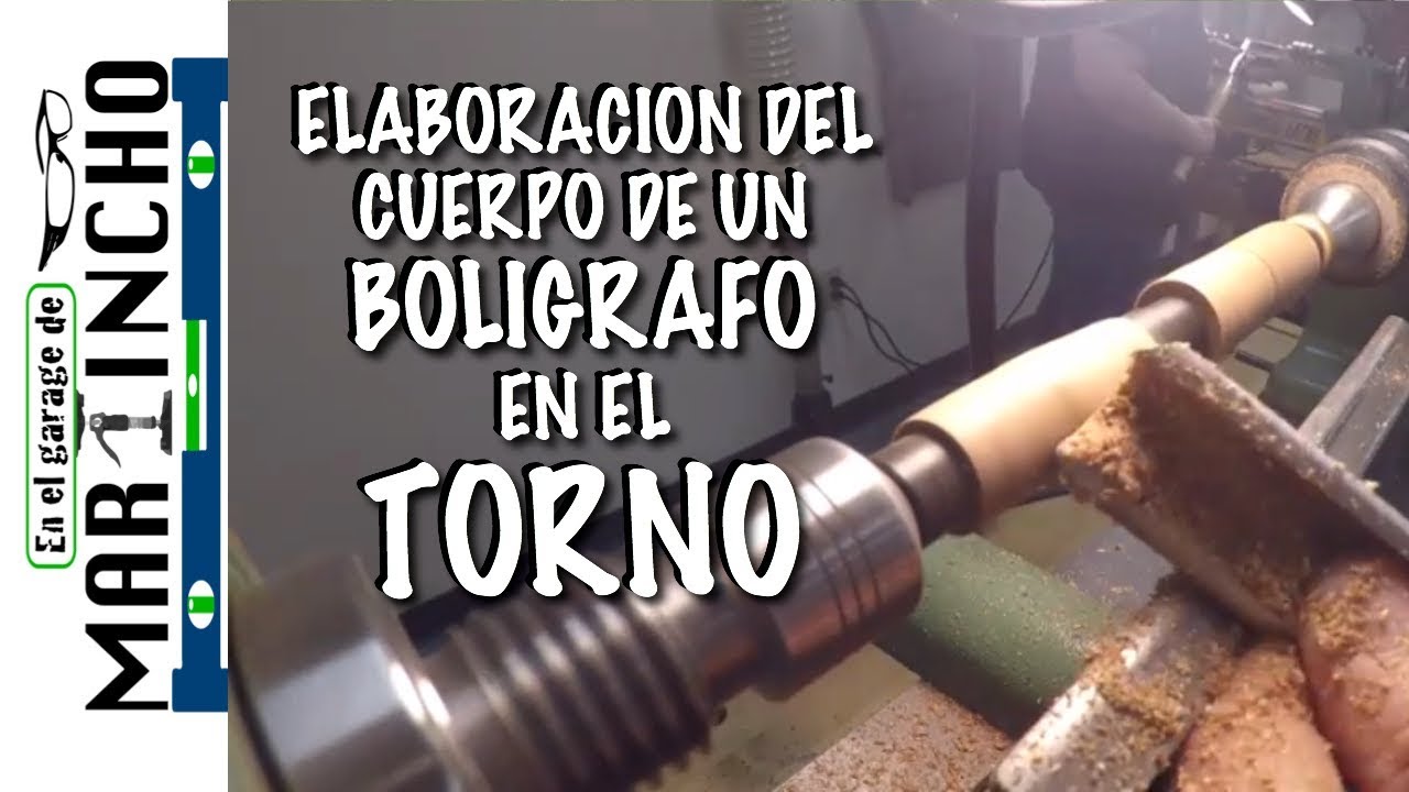 Cuerpo de Boligrafo en el Torno ( sin voz )