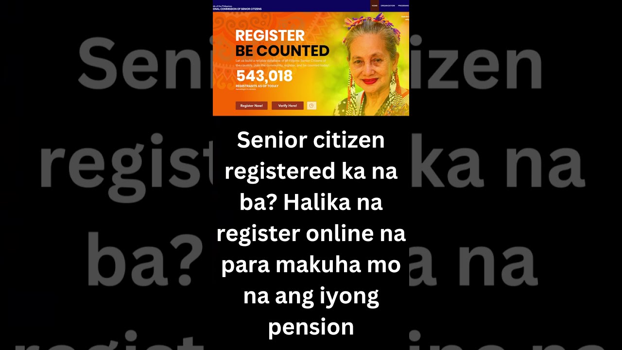 Senior Citizen - Magregister Na Para Makuha Na Ang Iyong Pension #Shorts