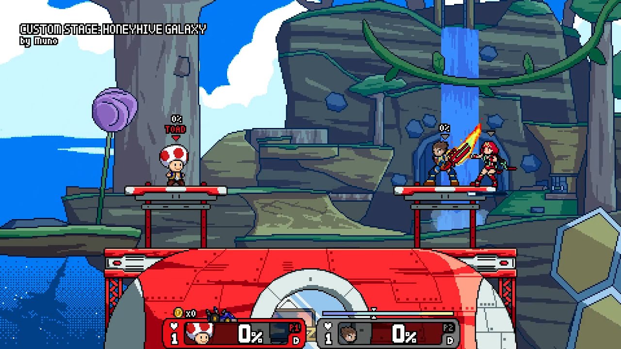 Super Smash Bros Unleashed - Toad vs Rex [Rivals of Aether Gameplay]