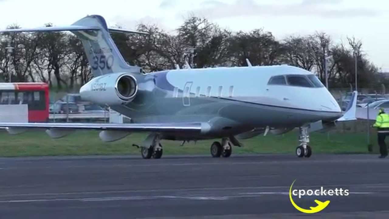 New Challenger 350 N501BZ - Close ups - Amazing Night Departure - Gloucestershire Airport