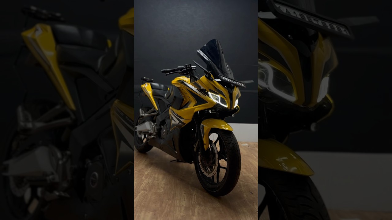 MODIFIED RS 200 WITH DOMINAR SWINGARM & CUSTOM HEADLIGHT