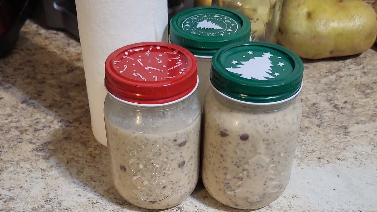 Cooking - making cookie dough overnight oats 