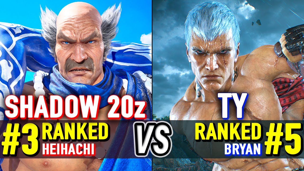T8 🔥 SHADOW 20z (#3 Ranked Heihachi) vs TY (#5 Ranked Bryan) 🔥 Tekken 8 High Level Gameplay