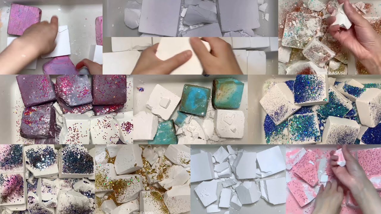 Crunchy plain jane gymchalk crushing ASMR by @YomiCcASMR  : 15+ min edit compilation 💗