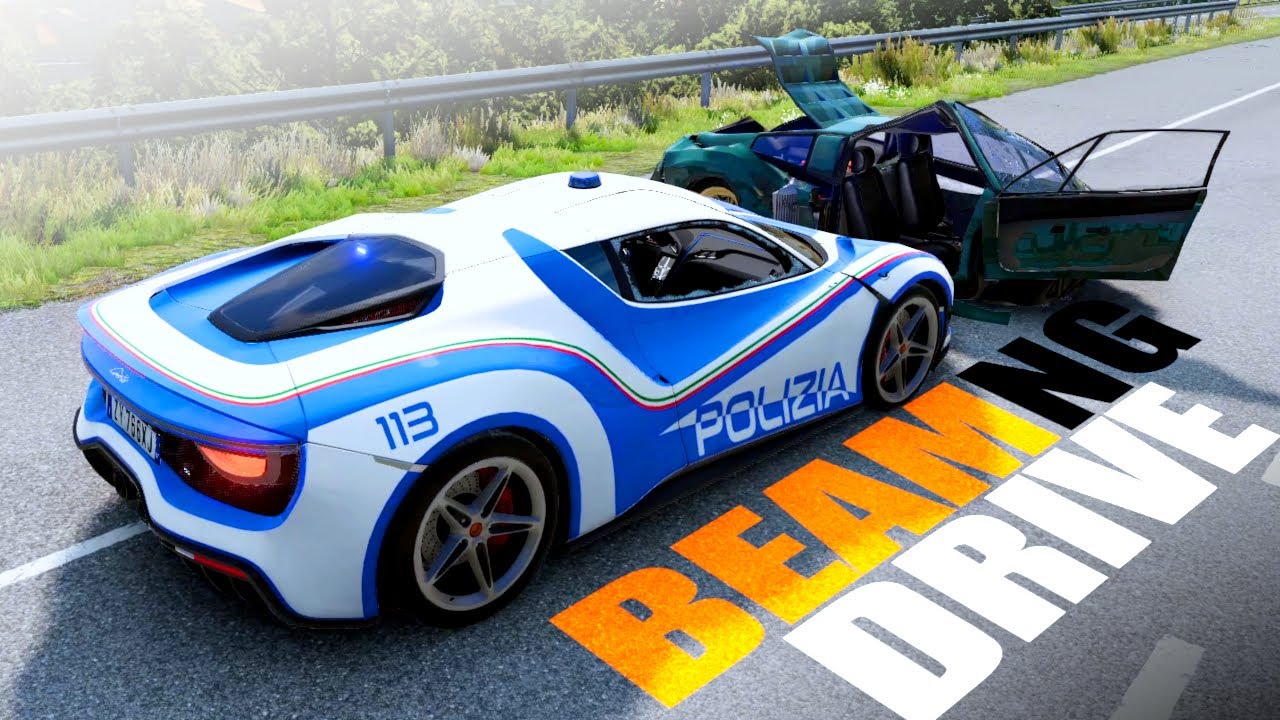 INSEGUIMENTI HYPERCAR della POLIZIA - BeamNG Drive