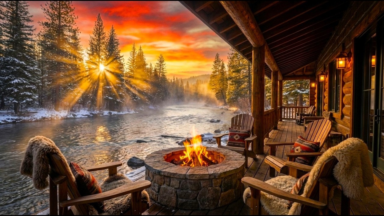 Birdsong and Crackling Campfire by the River  | Pure Relaxation and Peace 💤