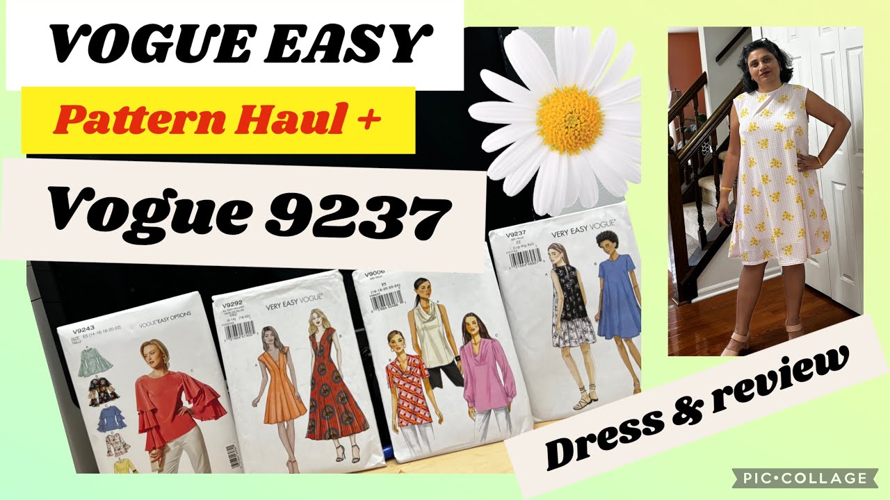 VOGUE EASY Pattern Haul | VOGUE 9237 DRESS Pattern Review| My Make & How to get started on Vogue
