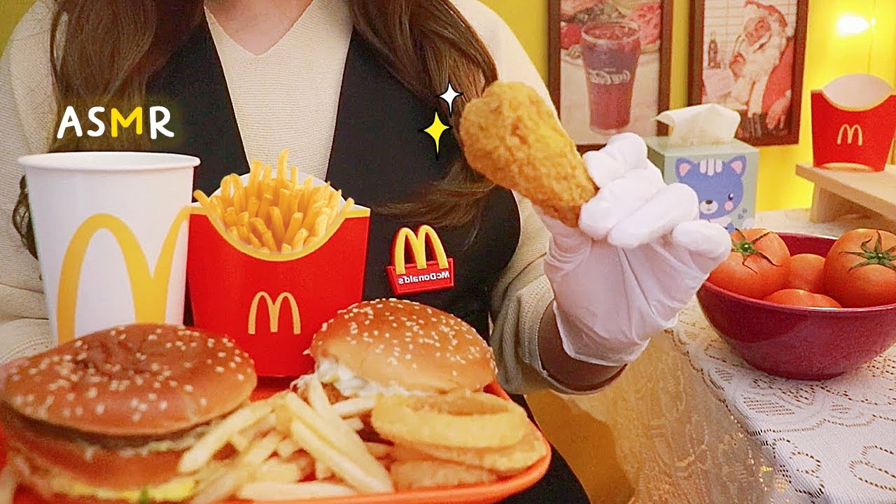 ASMR Душевный McDonald's🍟 (Субтитры✔) [ROLEPLAY]