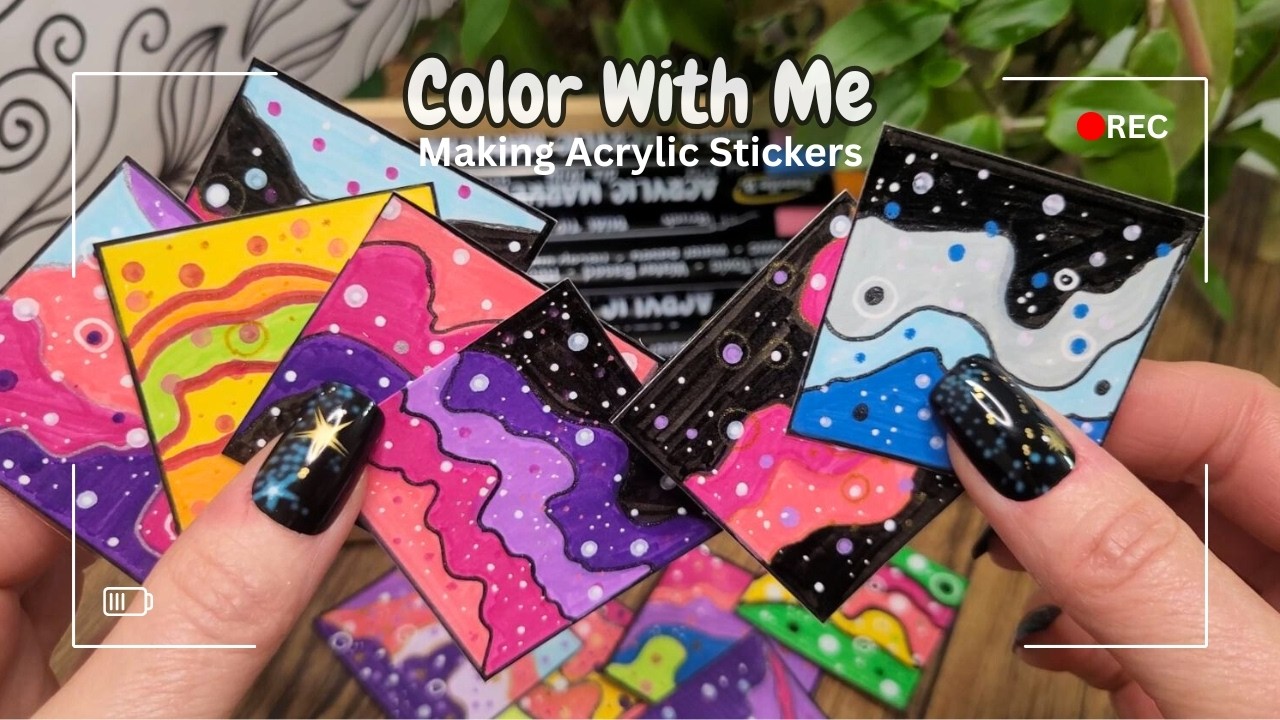 I Didn’t Expect to Enjoy This So Much! Easy Acrylic Marker Stickers That Look Amazing