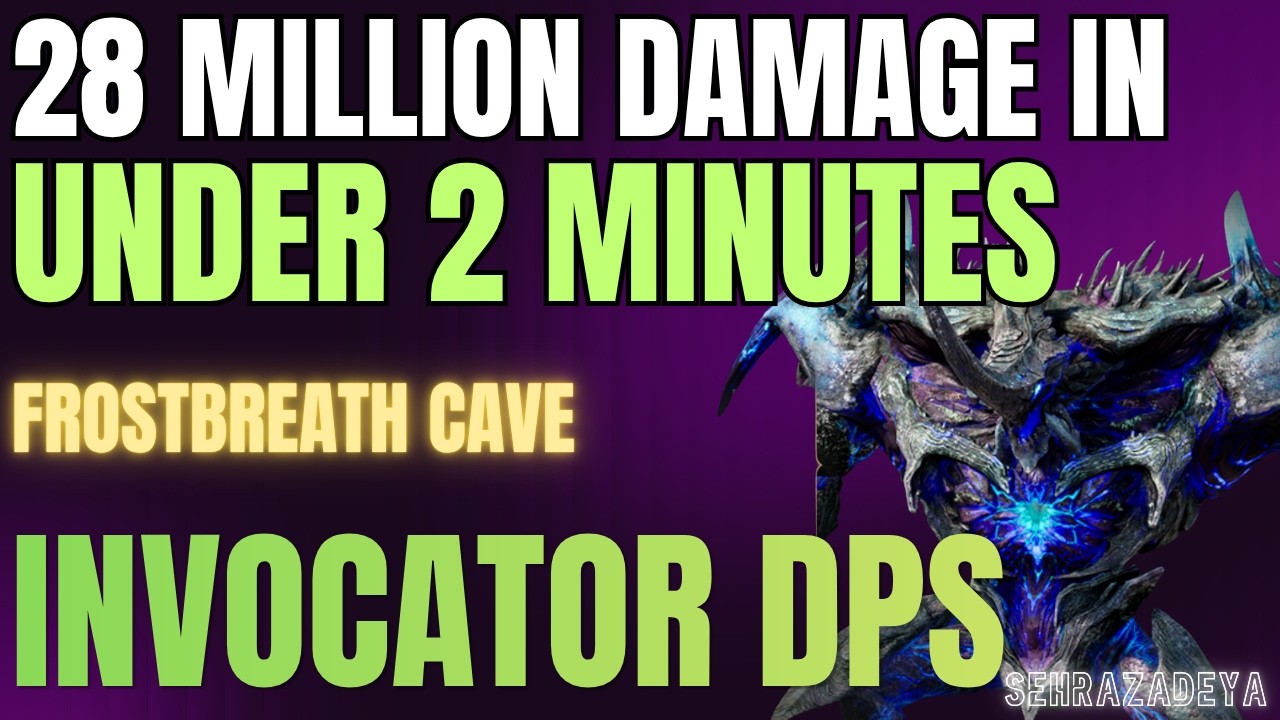 THRONE AND LIBERTY INVOCATOR DPS | 28 MILLION DAMAGE UNDER 2 MINUTES ( FROSTBREATH  CAVE )