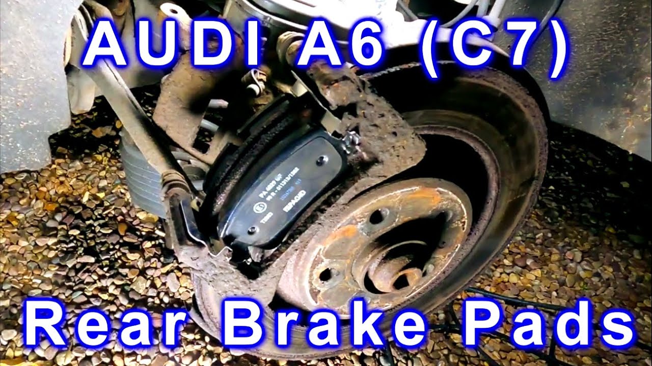 Замена задних тормозных колодок Audi a6 c7