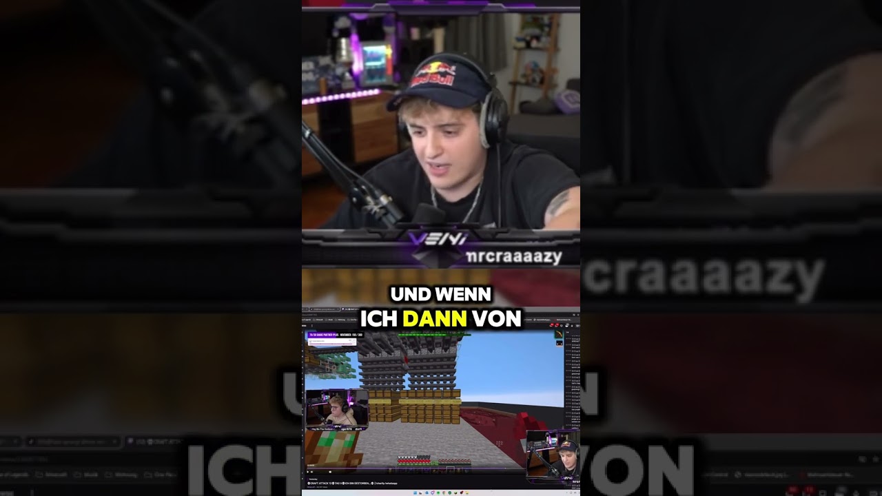 Veni macht Ansage an Schradin Hugo und Fabo in Craft Attack 12 ! 🚨 #minecraft #memes #twitch