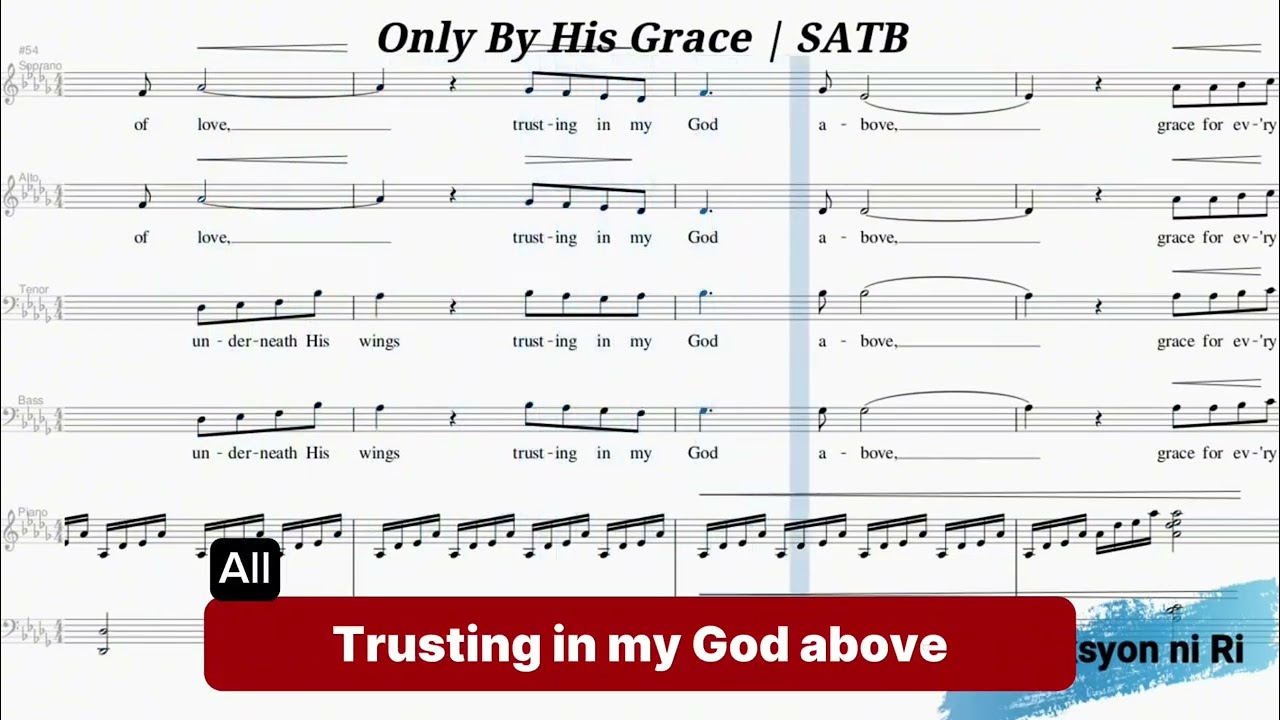 ONLY BY HIS GRACE | SATB | BIG LYRICS