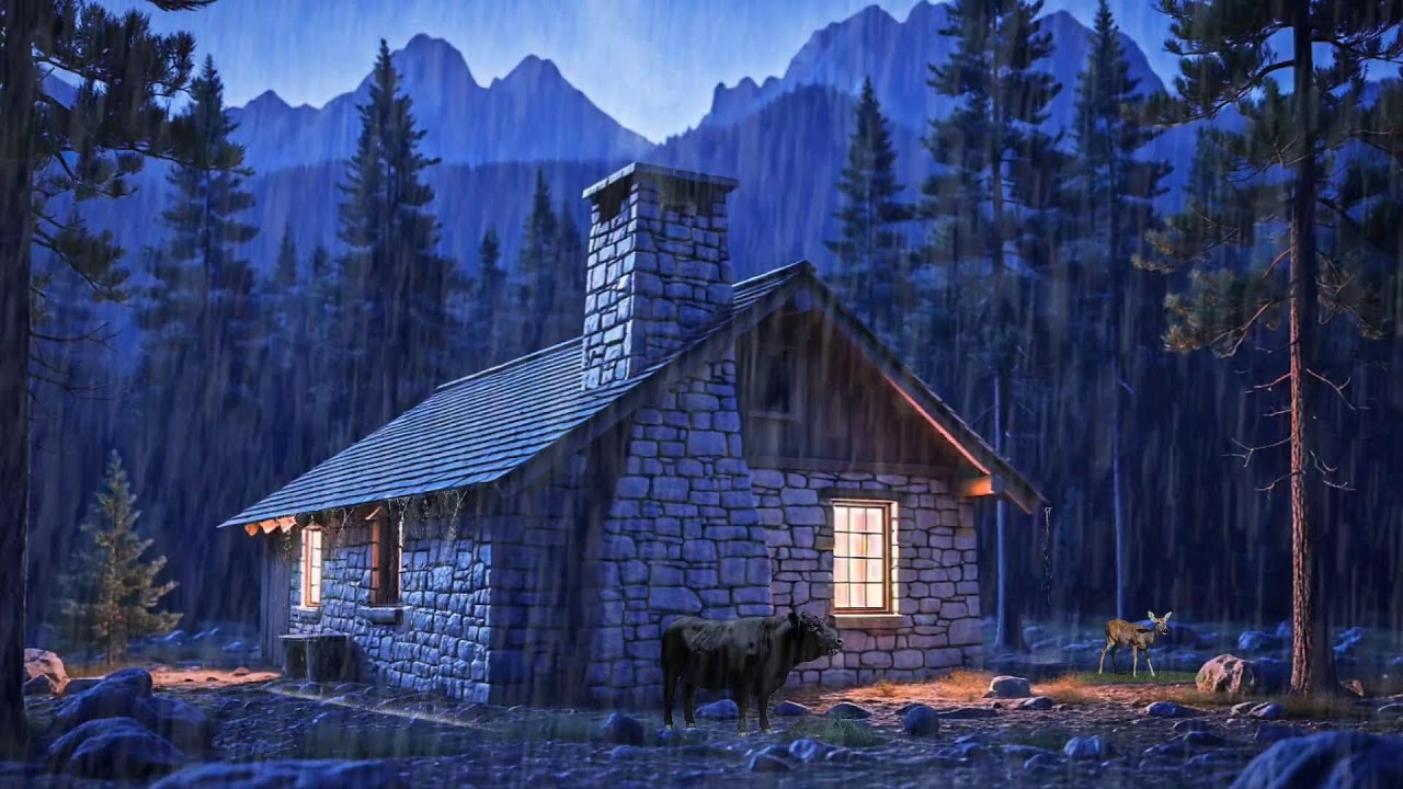 Sleep Fast & Deep Tonight 🪵🌧️ Cozy Cabin Rain Sounds | Fall Asleep Now