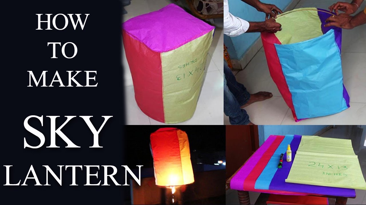 How to make sky lantern at home with papers easily