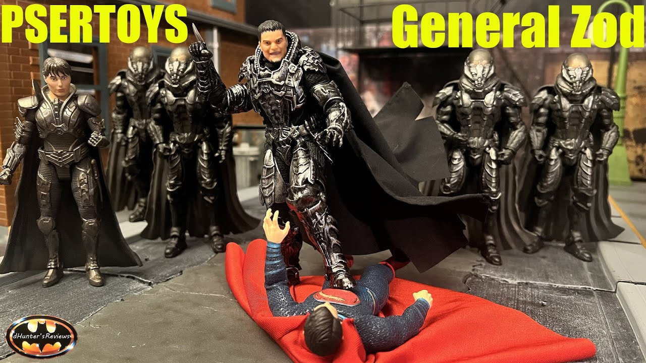 PSER TOYS General Zod Man of Steel Flash Movie 3rd Party Mezco Style 1:12 Action Figure Review