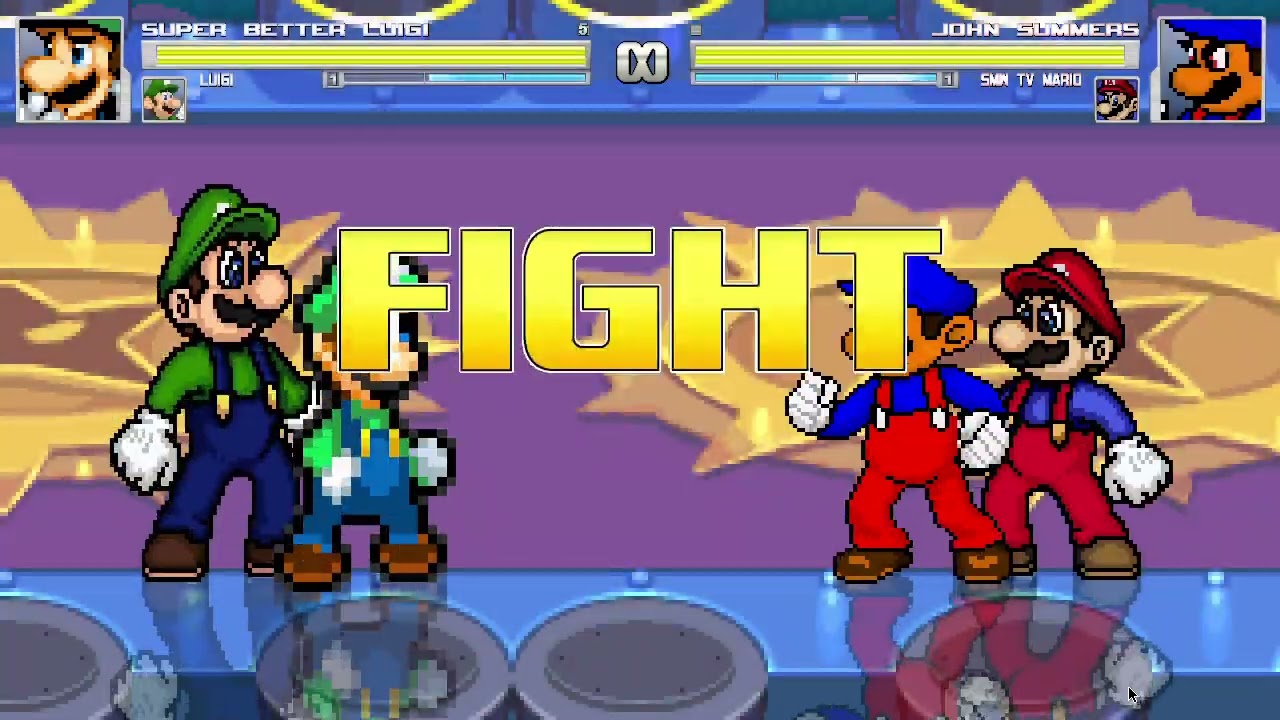 MUGEN Survival #522: Super Better Luigi(eu) e Luigi