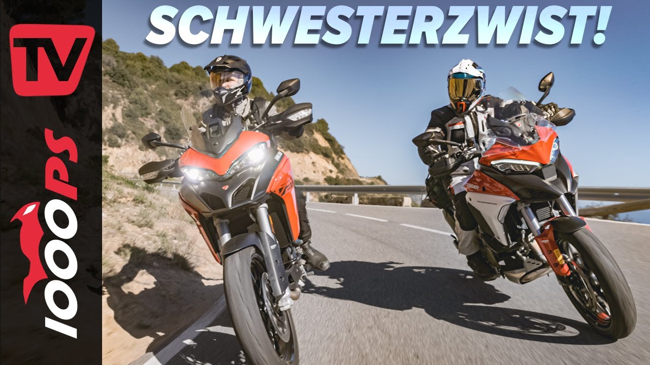 Muss es immer die Große sein? Ducati Multistrada V2 S vs. V4 S Reiseenduro Vergleichstest 2022