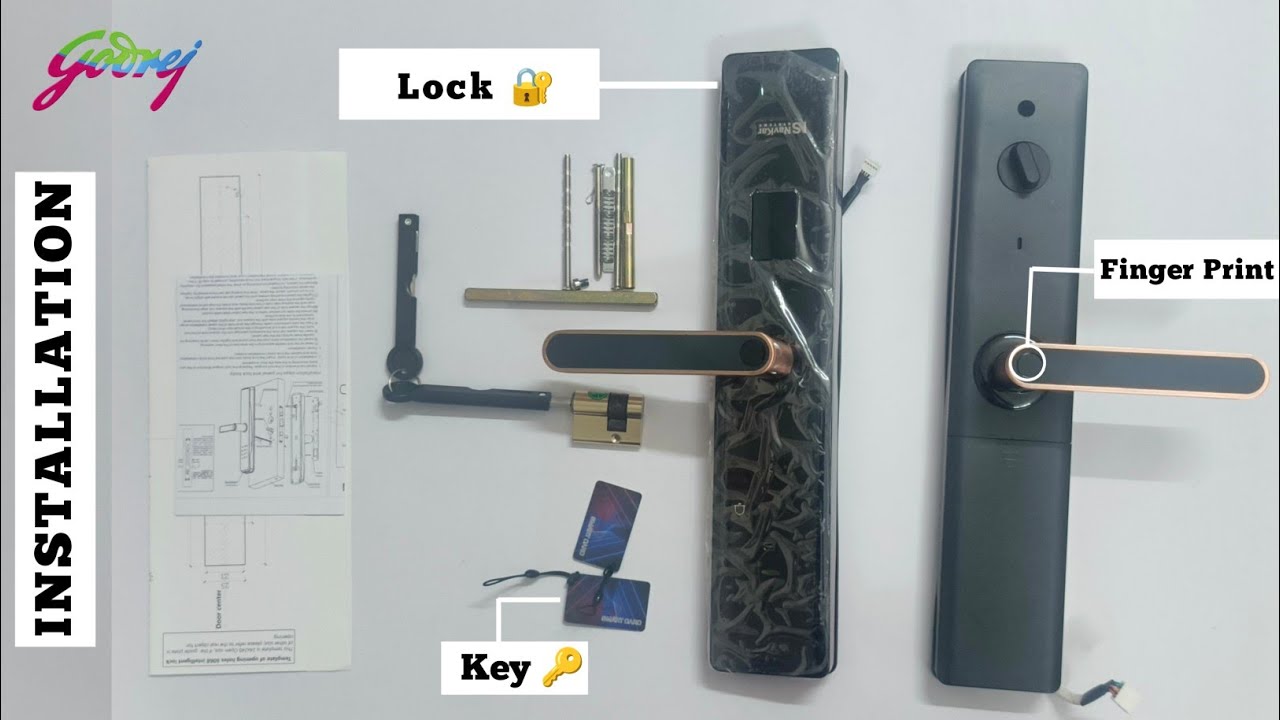 Smart Lock Installation Navkar Security Systems Fingerprint, RFID Card, Password, key Unlock System