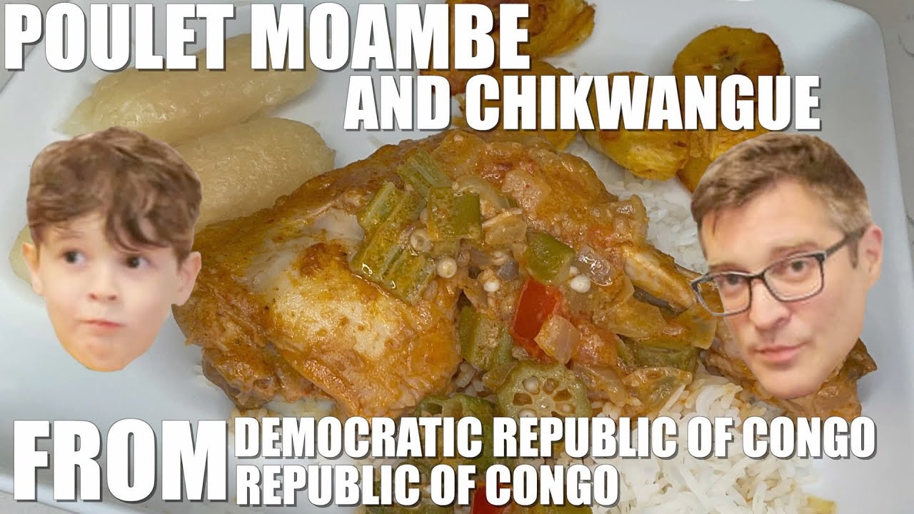 How to Cook POULET MOAMBE Recipe from CONGO - Father and Son Cook the World