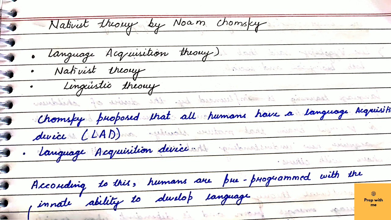 Nativist theory by Noam Chomsky| Child development and psychology| CTET| KVS| NVS |