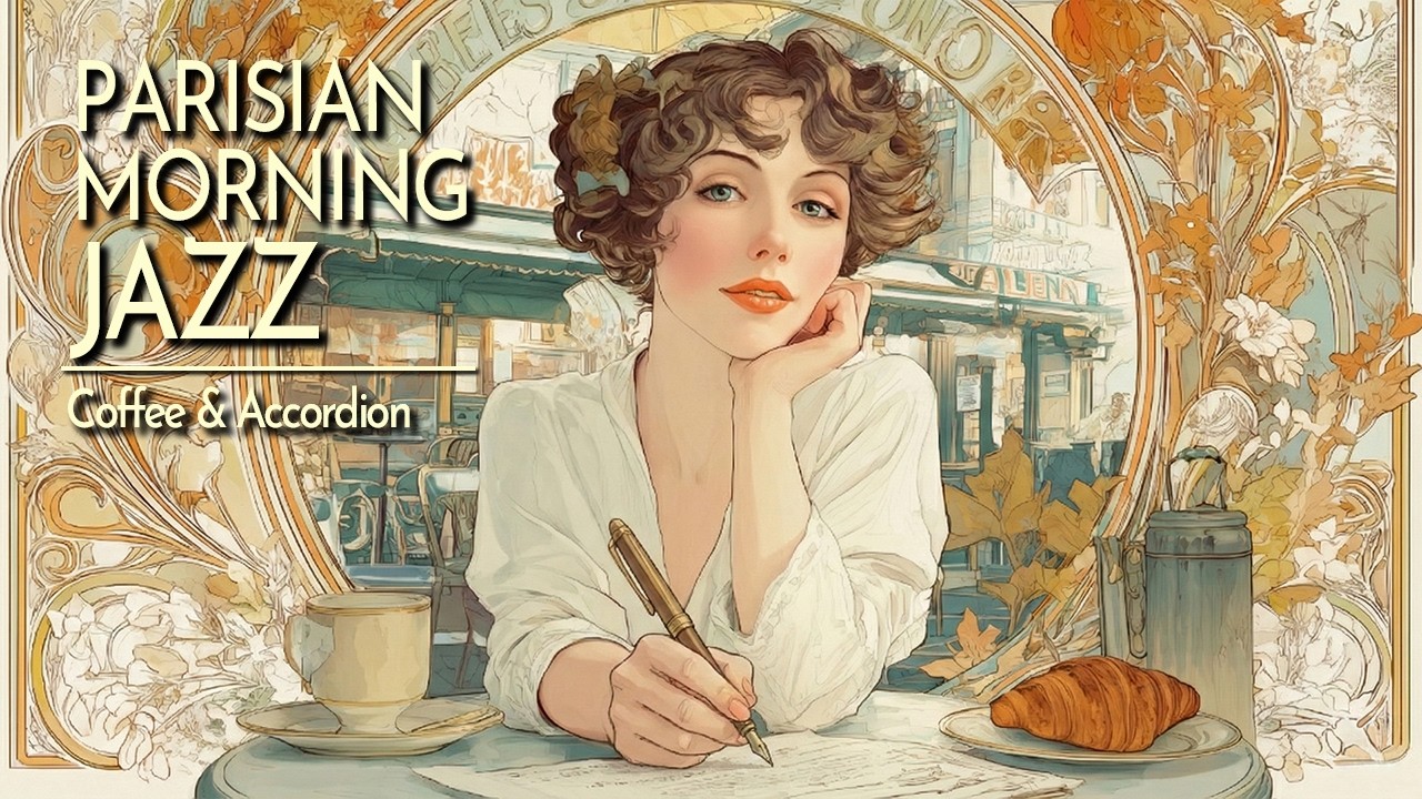 1930s Paris Morning Cafe Ambience ☕ Positive Accordion Jazz for a Fresh Start & Focus