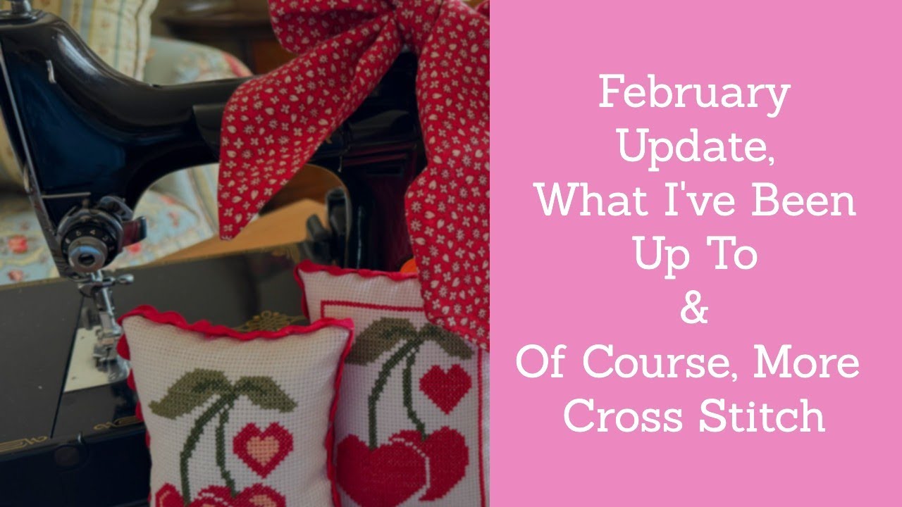 February Update! A lot of Cross Stitch, Window Cleaner Recipe, and Seattle Seahawks Pillowcases