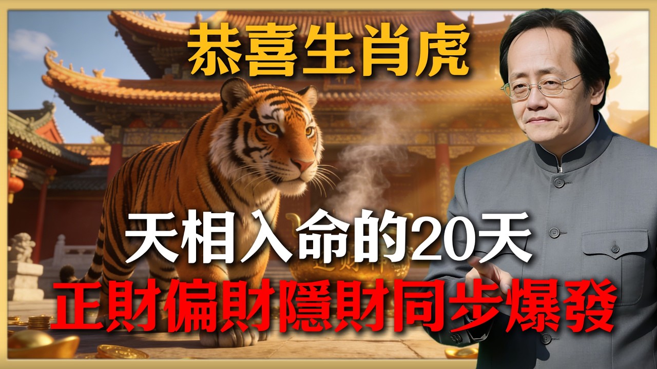 恭喜生肖虎！2026年3月中「天相」入命，這20天是財富關鍵，否則2026年難見大財！#倪海廈 #命理 #生肖 #運勢