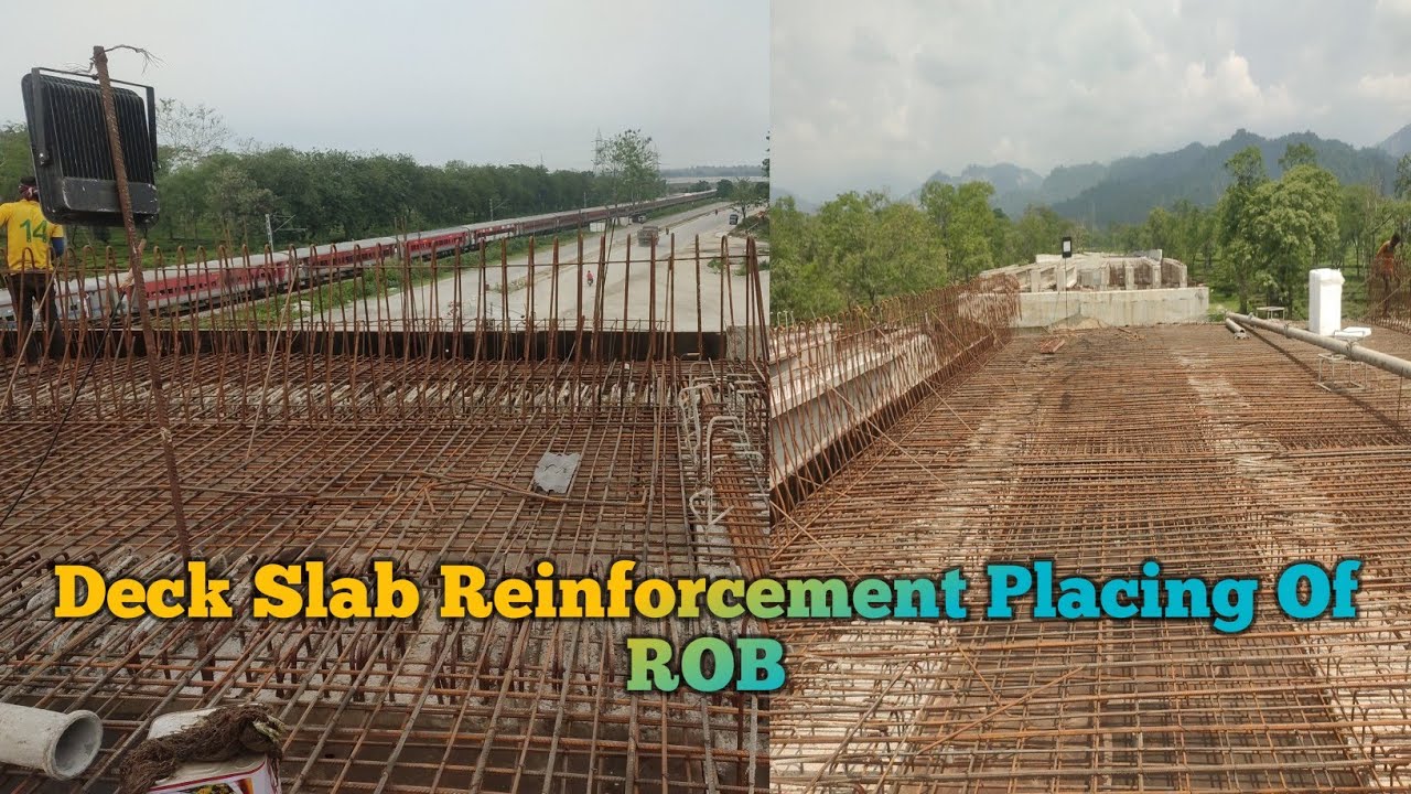 Deck Slab Reinforcement Placing Of Railway🛤️ Over Bridge🌉 || How To Make BBS Of Deck Slab ROB ||